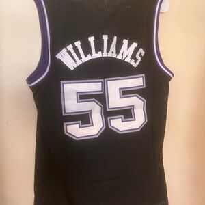 embroidered jason williams white chocolate kings basketball jersey